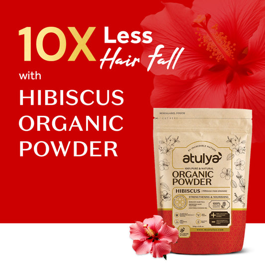 Atulya Hibiscus Organic Powder | Supports Hair Growth & Shine | 100 g