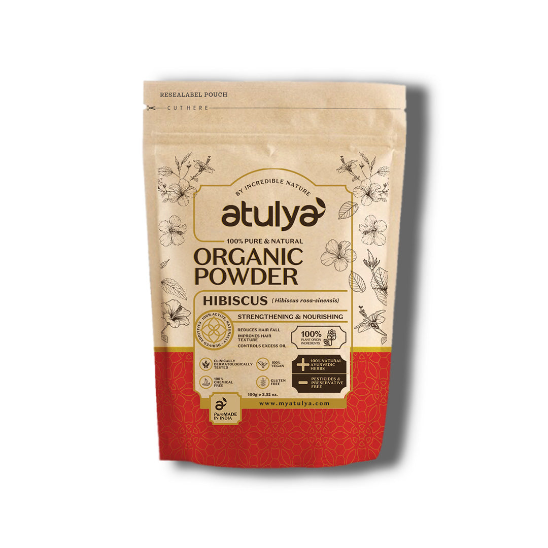 Atulya Hibiscus Organic Powder | Supports Hair Growth & Shine | 100 g
