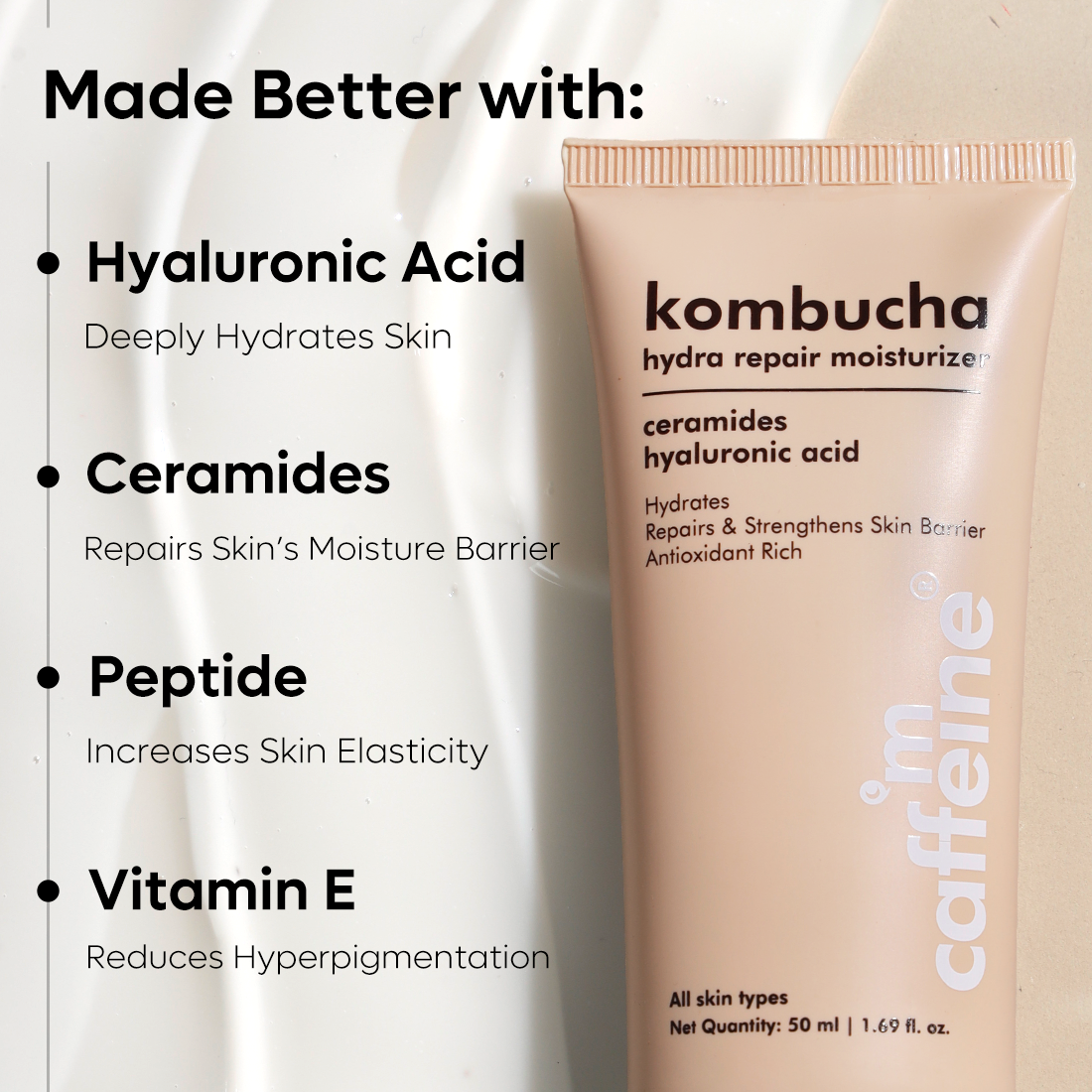 mCaffeine Kombucha Hydra Repair Face Moisturizer