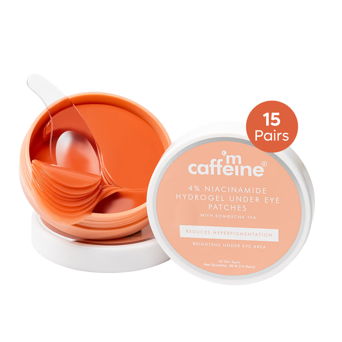 mCaffeine Kombucha Under Eye Patches | Niacinamide 4%