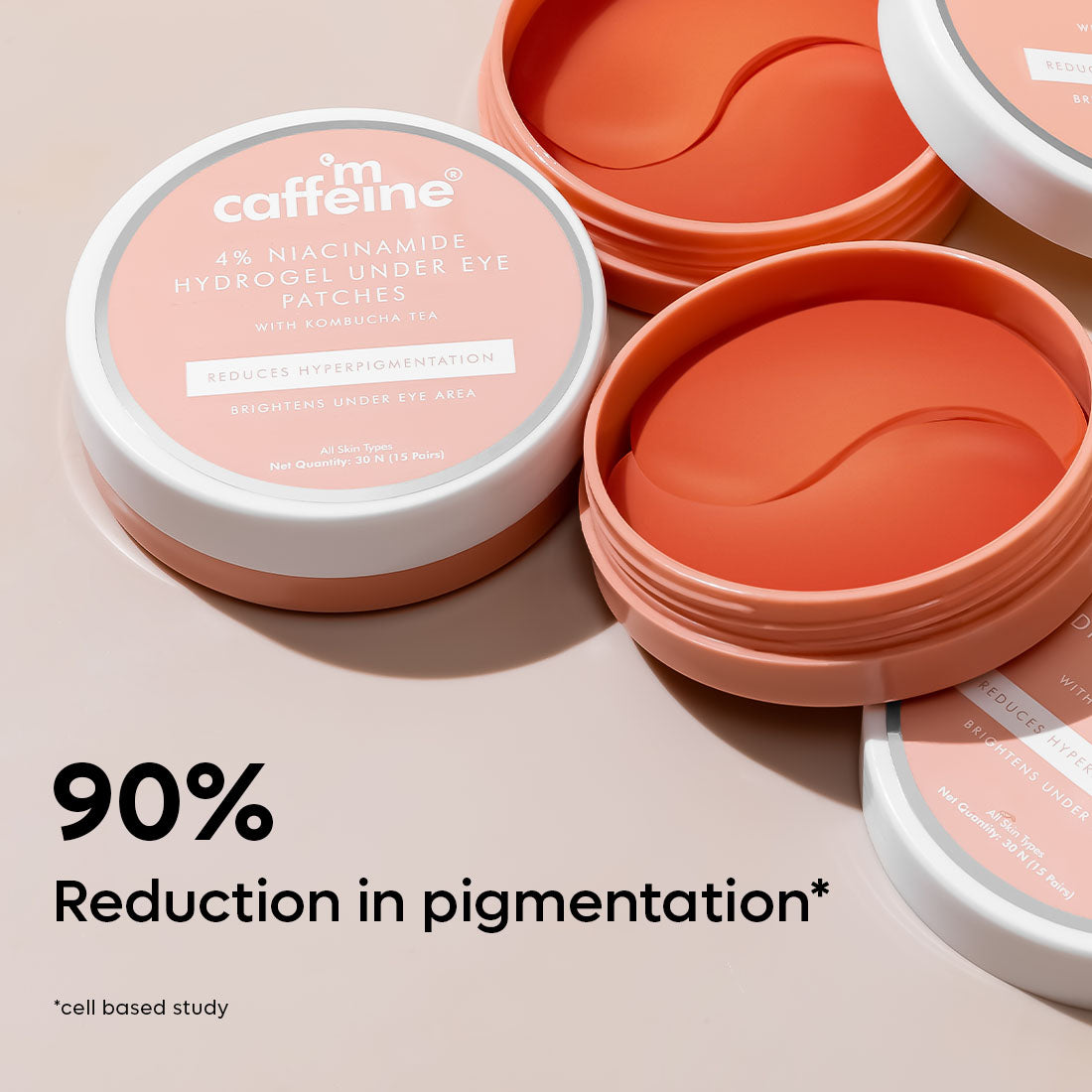 mCaffeine Kombucha Under Eye Patches | Niacinamide 4%