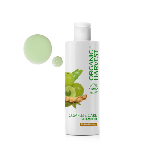 Complete Care Shampoo: Amla & Ginseng | For Dry & Frizzy Hair | Hair Fall Control, Clarifying Shampoo | 100% American Certified Organic | Sulphate and Paraben-free - 250ml