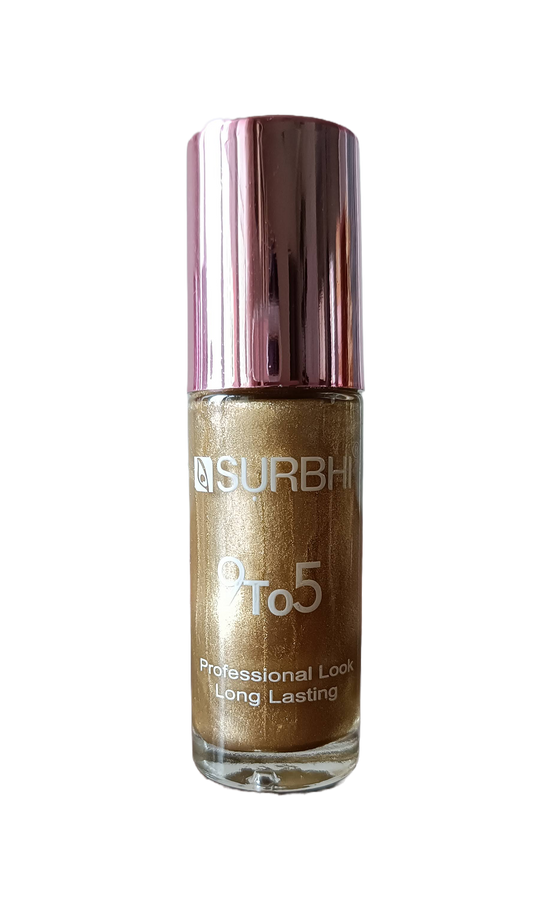 9 to 5 Professional Look Long Lasting Nail Paint - Glossy Golden - 8 ml