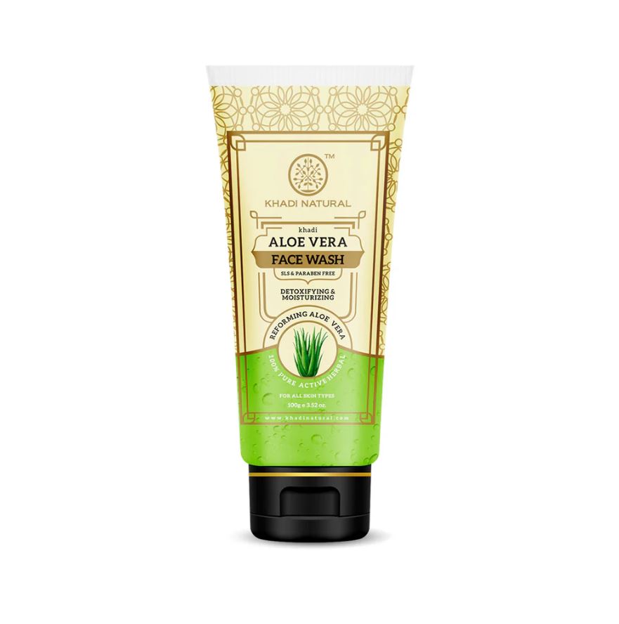 Khadi Natural Aloe Vera Face Wash SLS & Paraben Free - 100gm