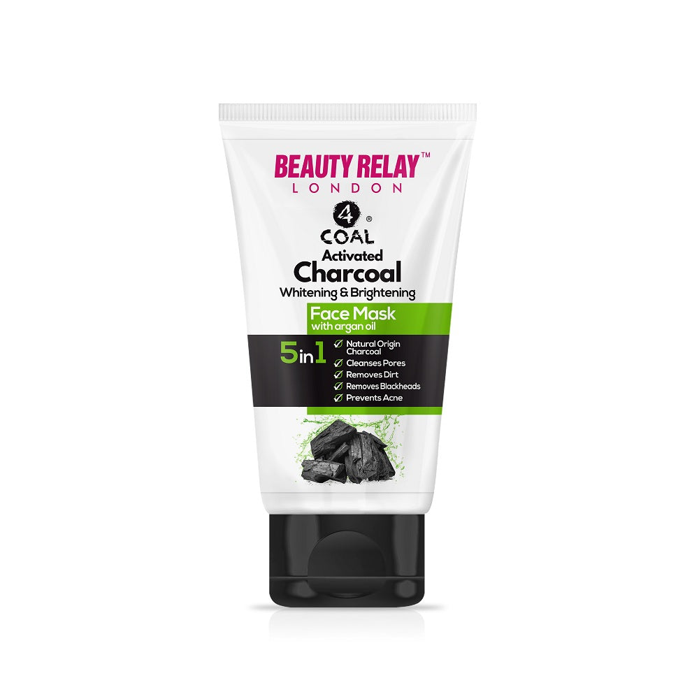 Activated Charcoal Whitening & Brightening Face Mask With Argan Oil, Papaya, Avocado Oil, Aloevera, Olive Oil