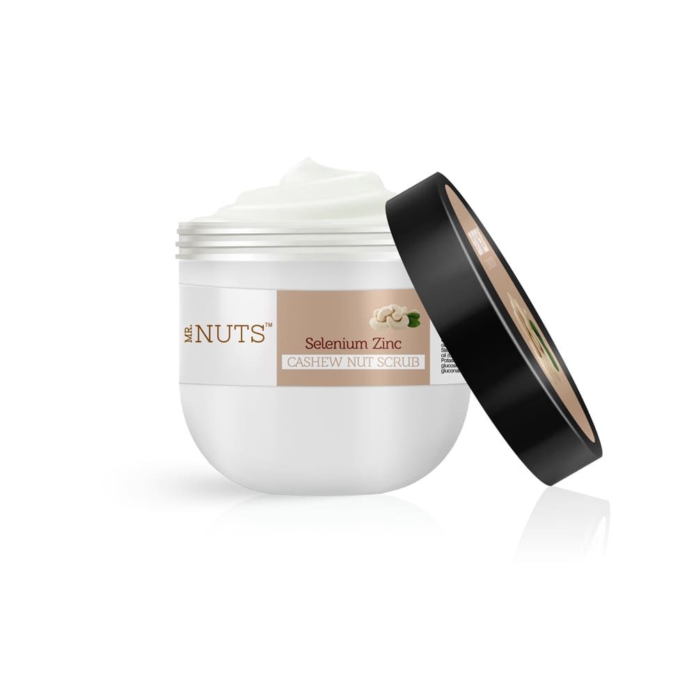 Mr. Nuts Cashew nut Scrub With Aloe Vera, Cashew nut, Vitamin-E And Argon Oil