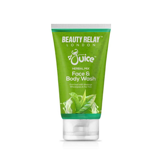 Dr. Juice Herbal Mix Face & Body Wash Enriched With Moringa, Wheatgrass, Tea Tree, Aloe Vera
