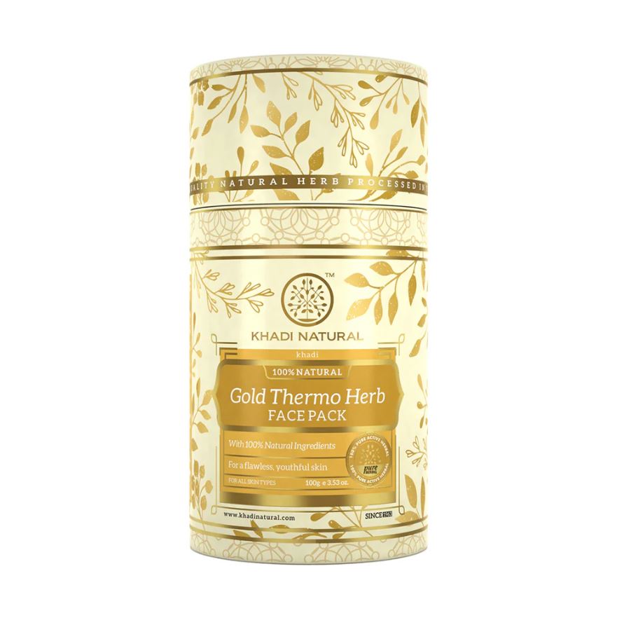 Khadi Natural Gold Thermo Herb For Skin Tightning Face Pack - 100gm