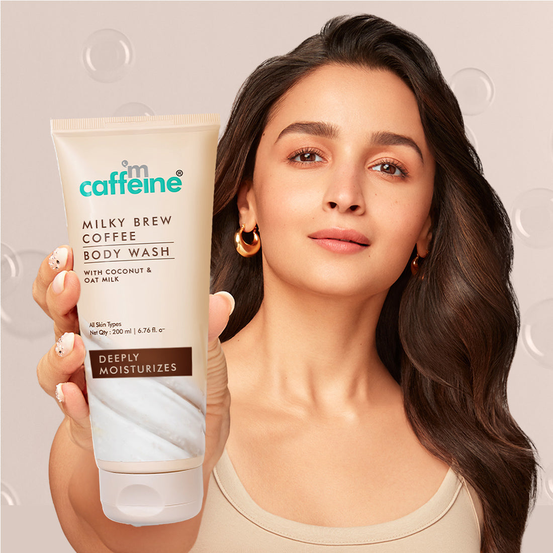 mCaffeine Milky Brew Coffee Body Wash Tube - 200 ml
