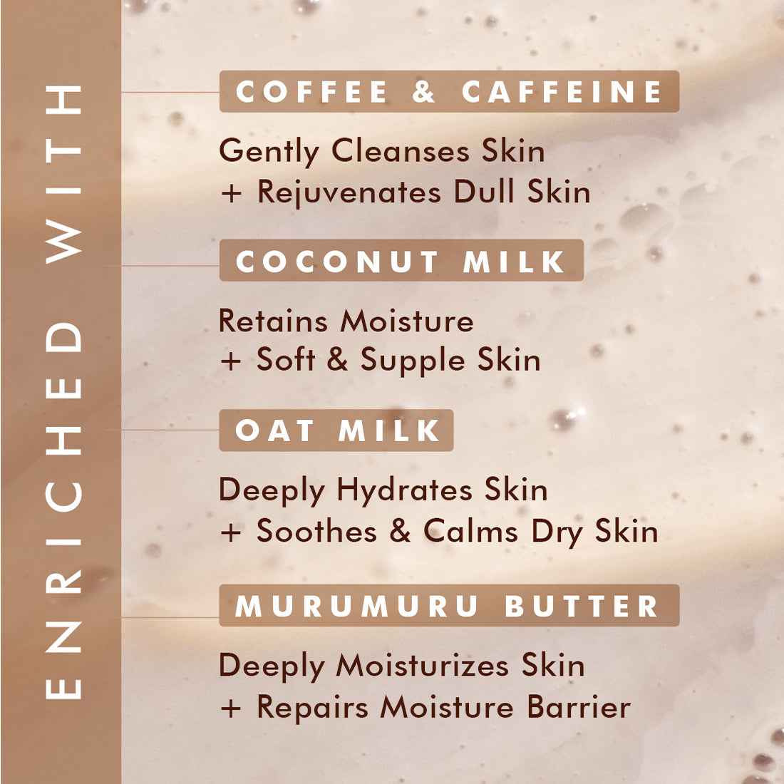 mCaffeine Milky Brew Coffee Body Wash Tube - 200 ml