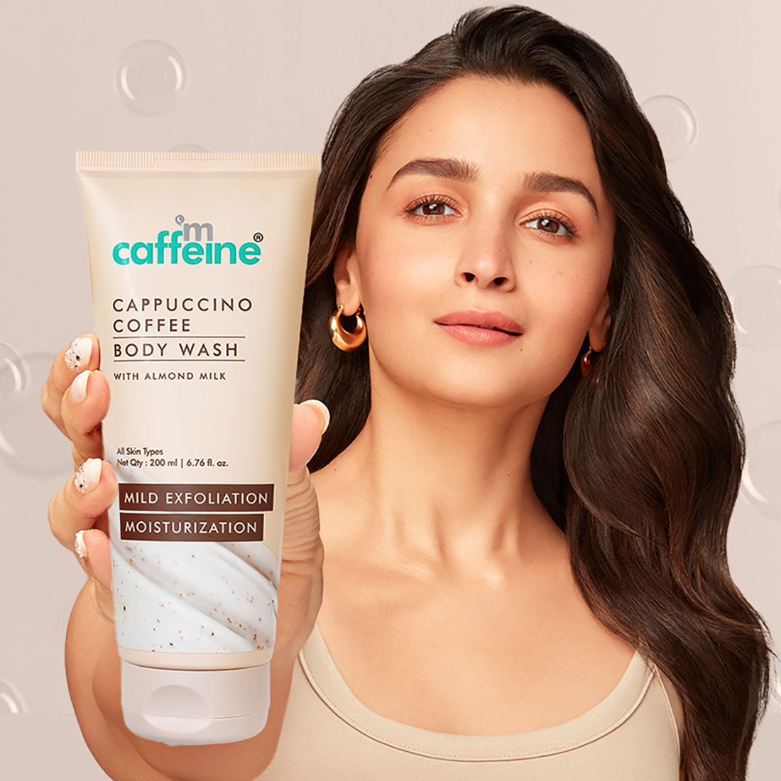 mCaffeine Cappuccino Coffee Body Wash Tube - 200 ml
