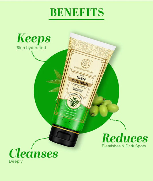 Khadi Natural Neem Face Wash SLS & Paraben Free - 100gm