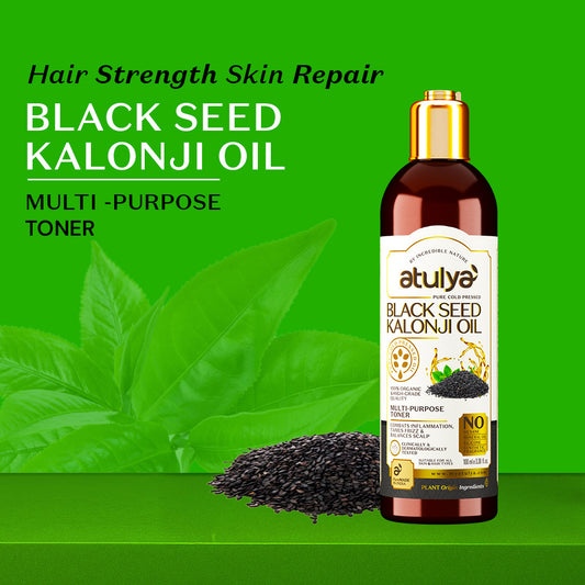 Atulya Cold Pressed Black Seed Kalonji Oil | Strengthens Hair & Nourishes Skin | 100 ml
