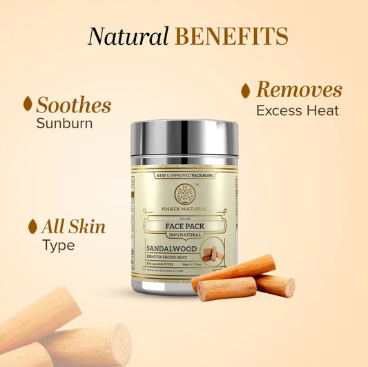 Khadi Natural Sandalwood Face Pack - 50gm
