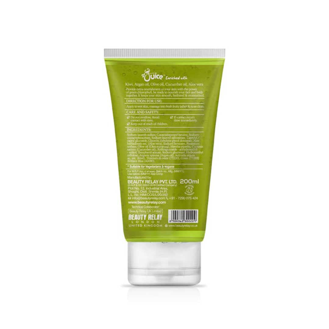 Dr. Juice Green Tonic Face & Body Wash Enriched With Cucumber Oil, Kiwi, Mint, Aloe Vera, Olive Oil