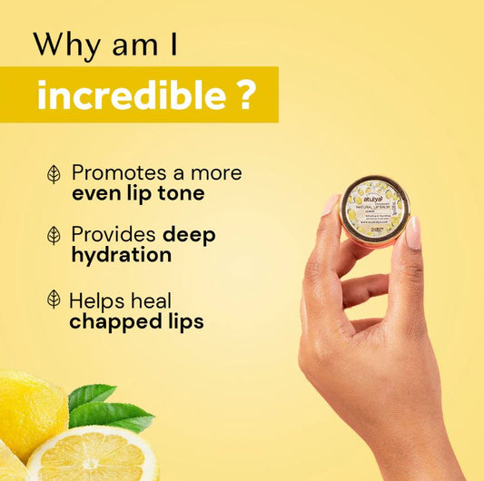 Atulya Lemon Lip Balm | Refreshing and Nourishing - 5gm