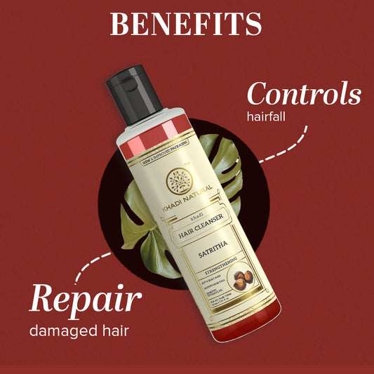 Khadi Natural Herbal Satritha Shampoo Gentle Cleansing (420ml), Pack of 2 (210 * 2)