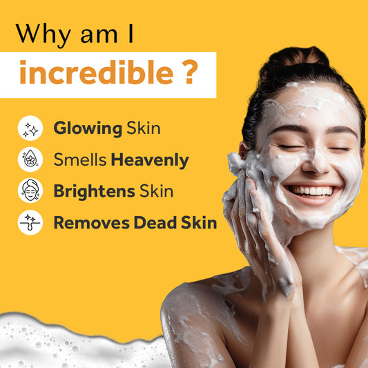 Atulya Sandalwood & Turmeric Handcrafted Soap | Brightens & Purifies | SLS & Paraben Free | For All Skin Types | 125 gm