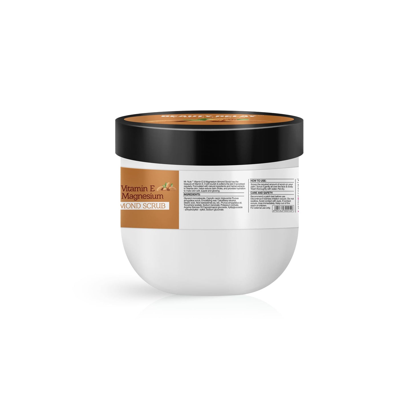 Mr. Nuts Vitamin-E Magnesium, Almond Scrub With Almond, Aloe Vera