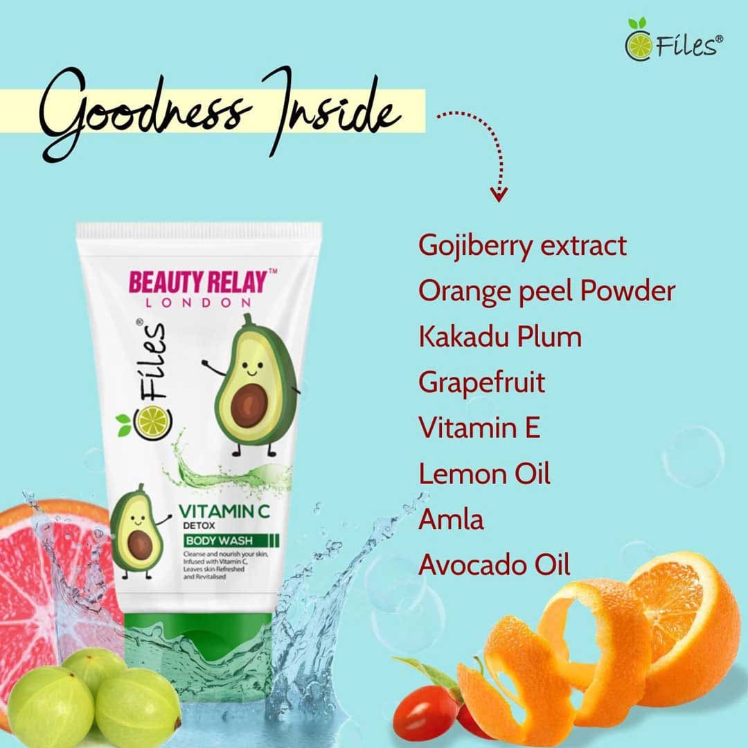 Vitamin C Detox Body Wash With Gojiberry, Orange, Kakadu Plum, Grape Fruit - 200 ml