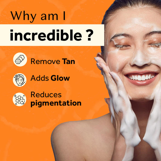 Atulya Orange Peel Foaming Face Wash | Deep Cleanse, Refreshes Skin | Brush Applicator | For all skin types | 100 ml