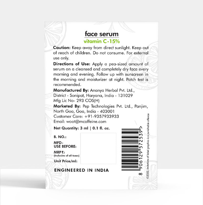 mCaffeine 15% Vitamin C & Green Tea Serum