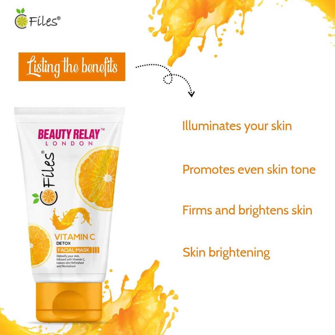 Vitamin C Detox Facial Mask With Gojiberry, Orange, Kakadu Plum, Grape Fruit, Vitamin-E - 200 gm