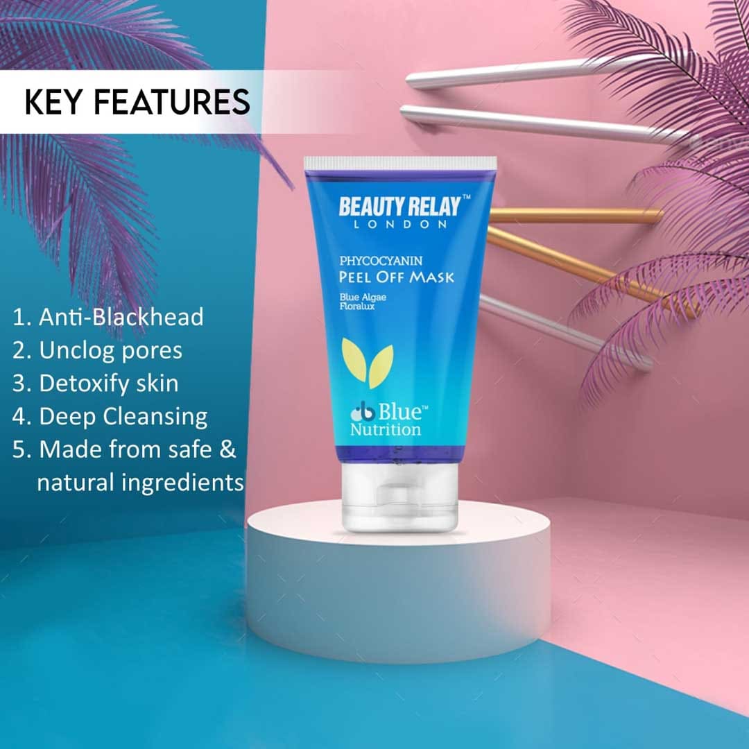 Phycocyanin Peel Off Mask With Phycocyanin Powder And Vitamin-E