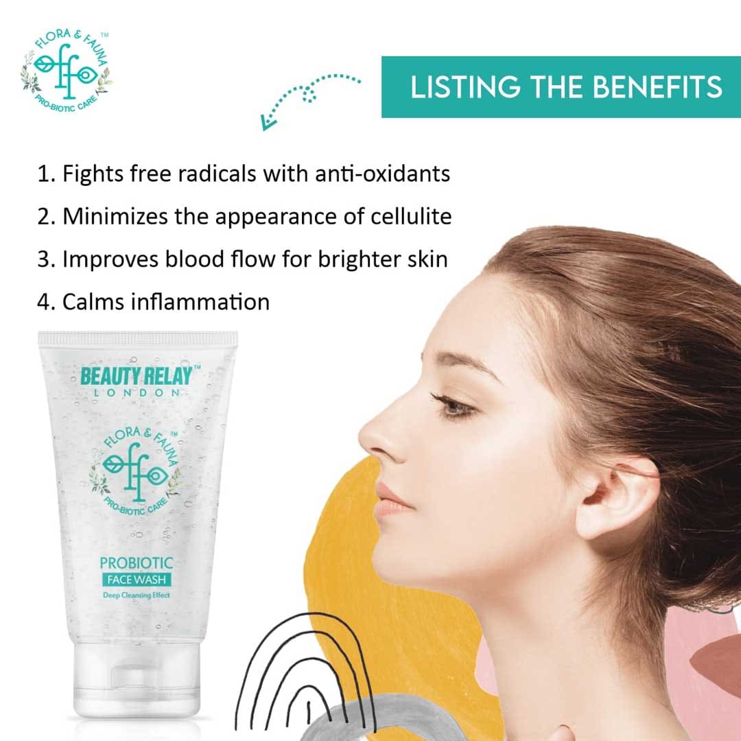 Probiotic Face Wash With British Rose, Strawberry, Coconut, Almond And Vitamin-E - 200 ml