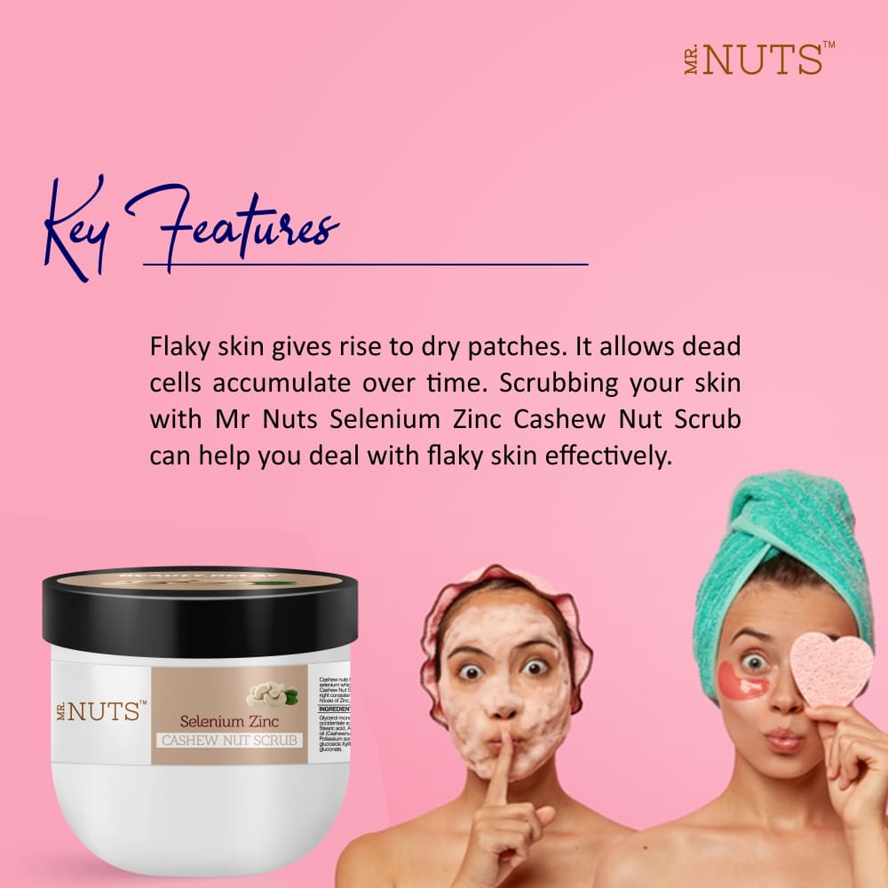 Mr. Nuts Cashew nut Scrub With Aloe Vera, Cashew nut, Vitamin-E And Argon Oil