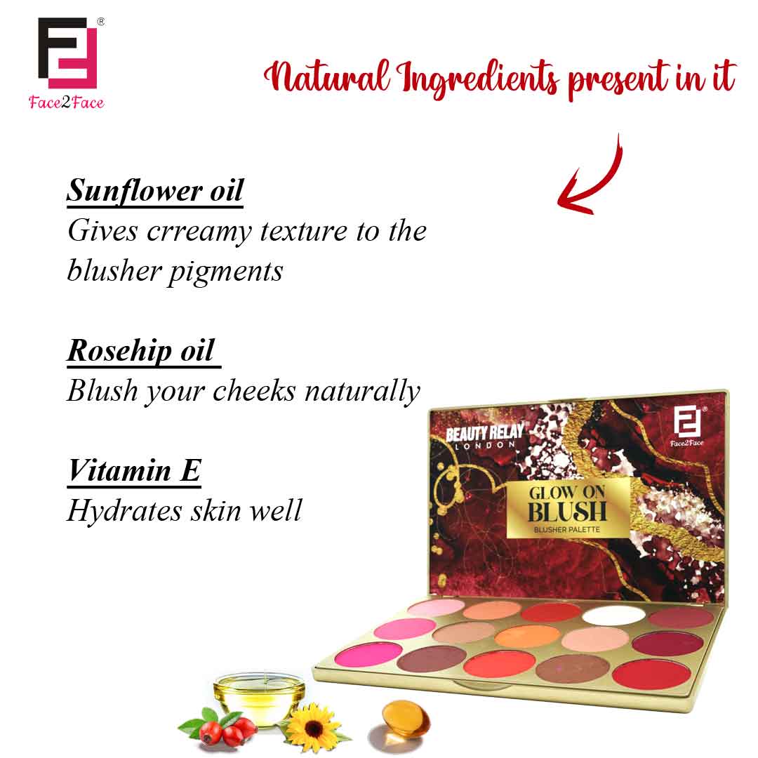 Glow On Blush Blusher Palette - 45 gm