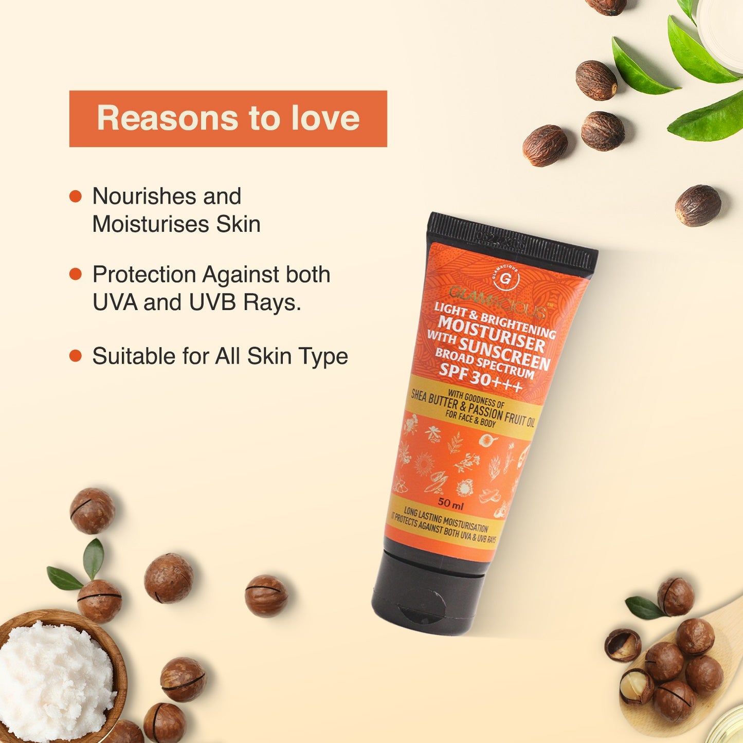 Light & Brightening Moisturiser with sunscreen broad spectrum SPF 30+++