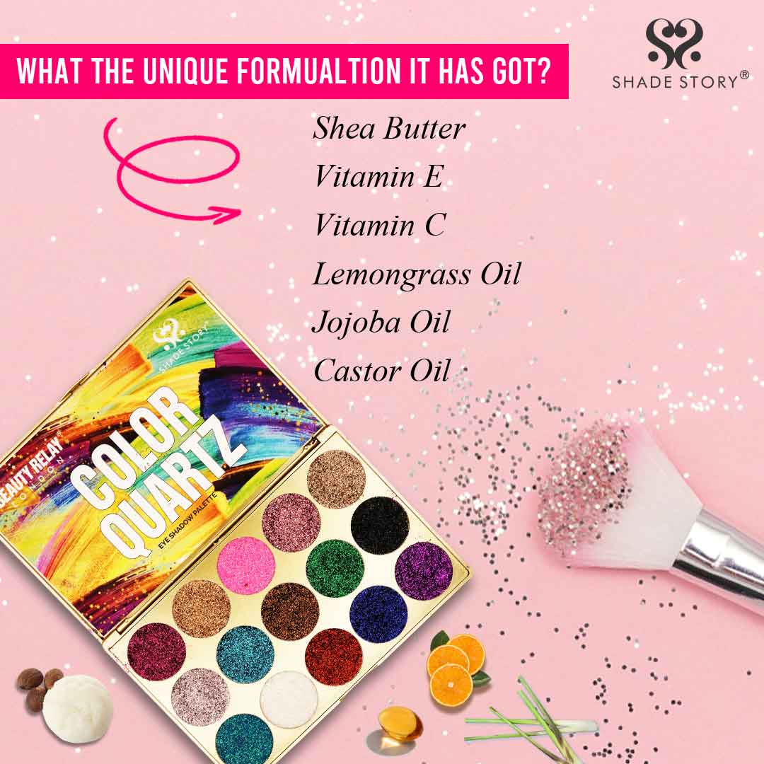 Color Quartz Eye Shadow Palette - 45 gm
