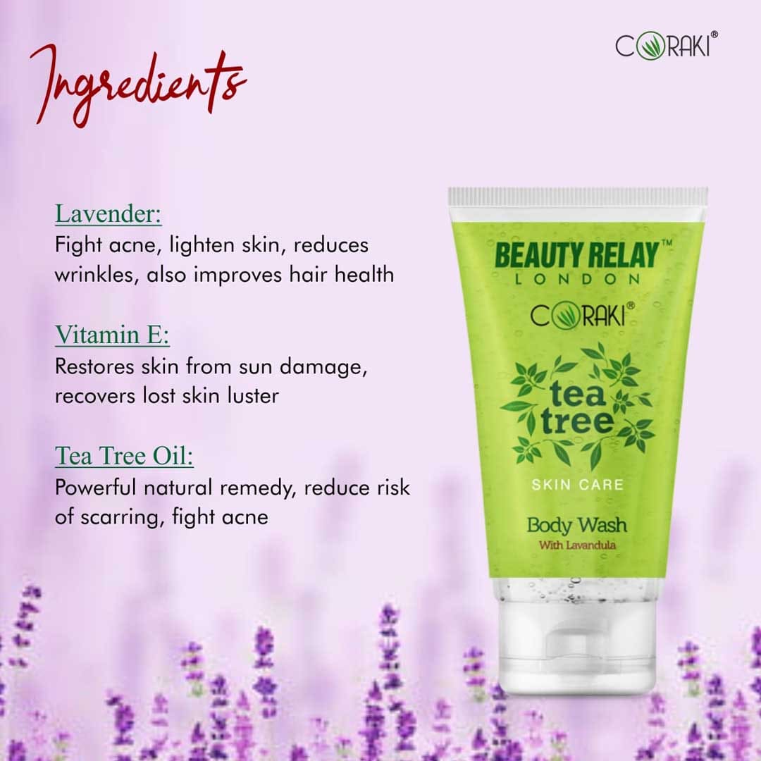 Tea Tree Body Wash With Lavender, Tea Tree Oil And Vitamin-E - 200 ml