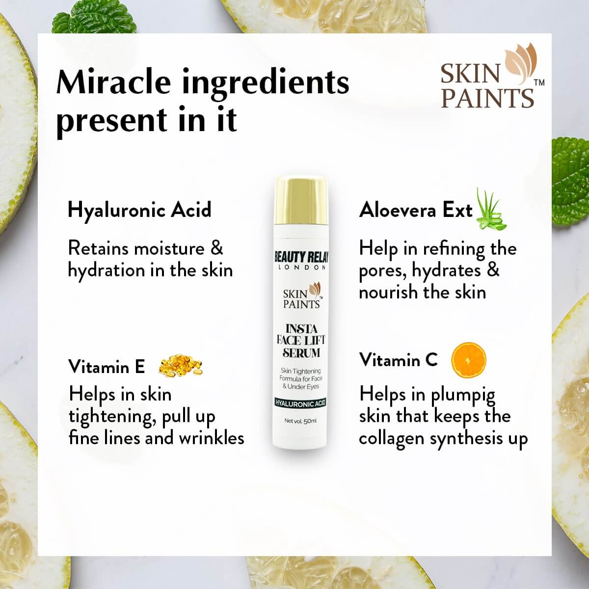 Insta Face Lift Serum With Hyaluronic Acid