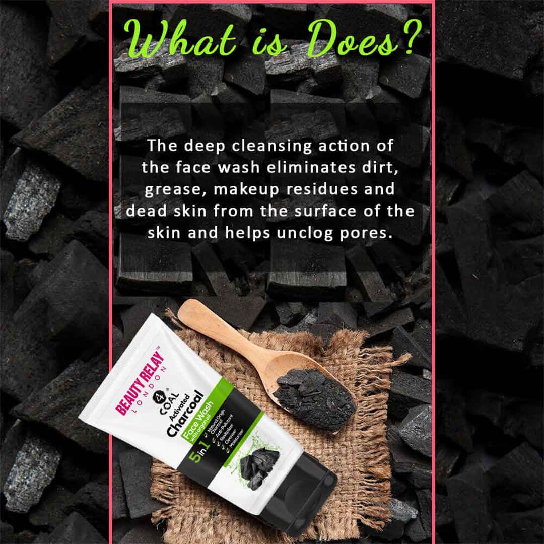 Activated Charcoal Face Wash With Argan Oil, Aloevera, Mulberry, Vitamin-E