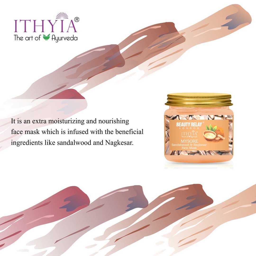 Mysore Sandalwood & Nagkesar Face Mask With Argan Oil, Vitamin-E, Olive Oil, Nagkesar Powder - 150 gm