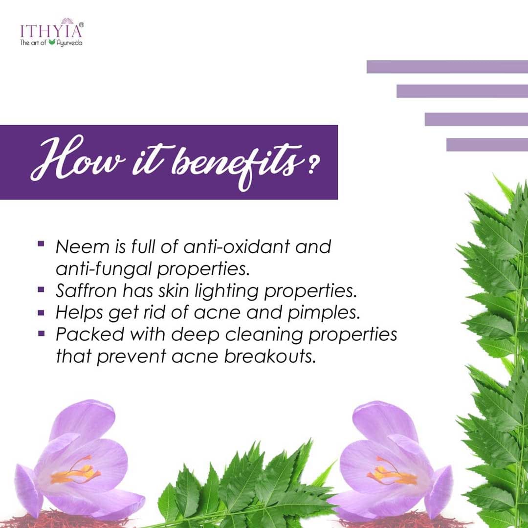 Saffron & Neem Facial Wash With Aloevera, Saffron, Neem And Vitamin-E