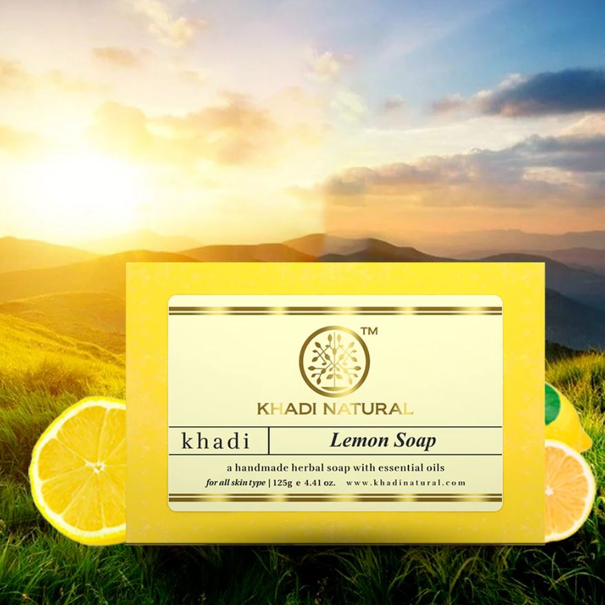 Khadi Natural Herbal Lemon Soap Combo pack of 2 – 125gm Each