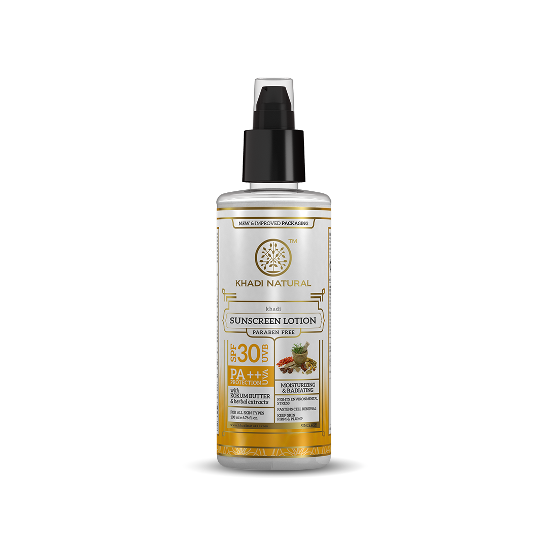 Khadi Natural Sunscreen SPF 30 PA+++ Ayurvedic Sun Protection Lotion (100ml)