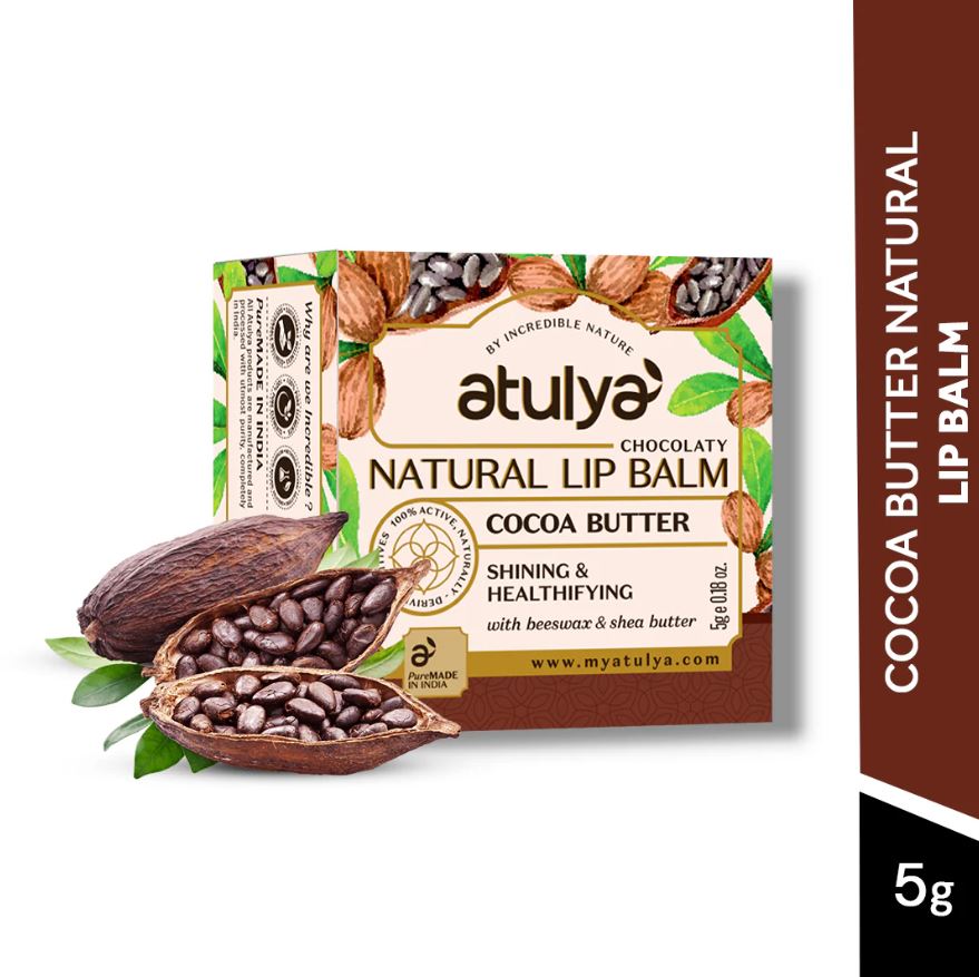 Atulya Lip Balm Cocoa Butter |Tinted and Shining Lips 5gm