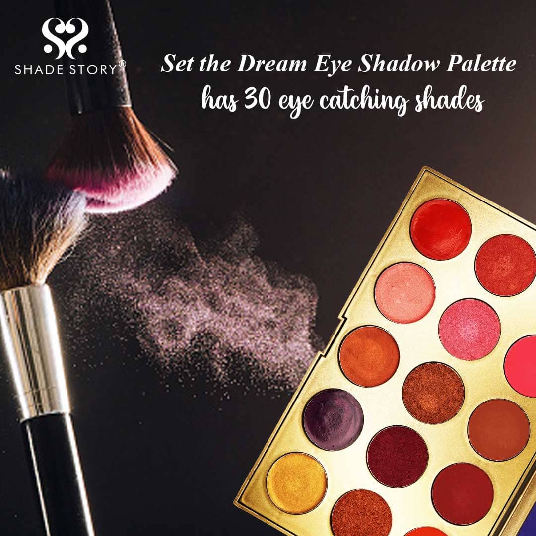 Set The Dream Eye Shadow Palette With 30 Shades - 90 gm