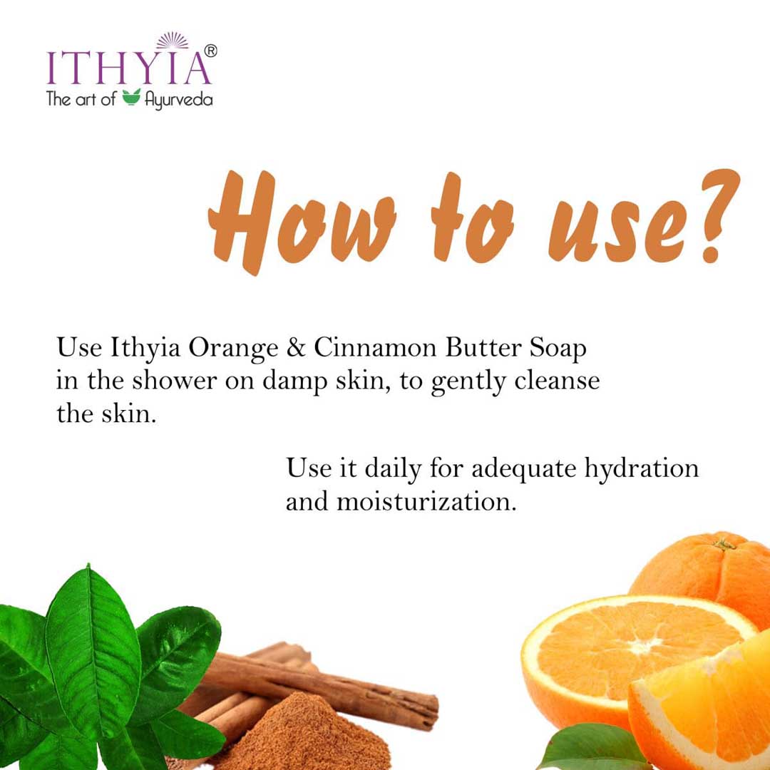 Orange & Cinnamon Butter Soap With Orange And Cinnamon - 125 gm