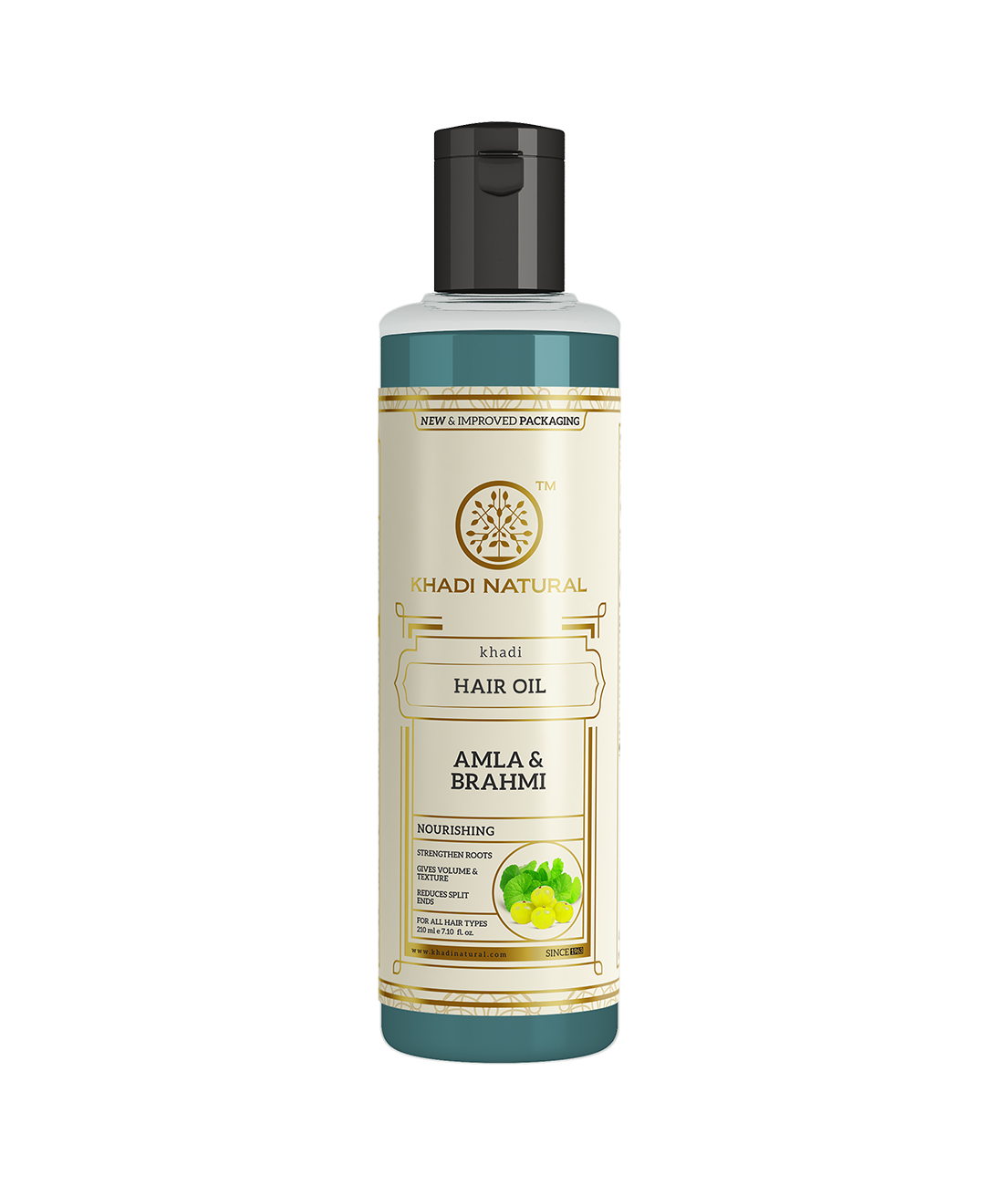 Khadi Natural Amla & Brahmi Hair Oil Strengthens Roots Adds Volume (210ml)