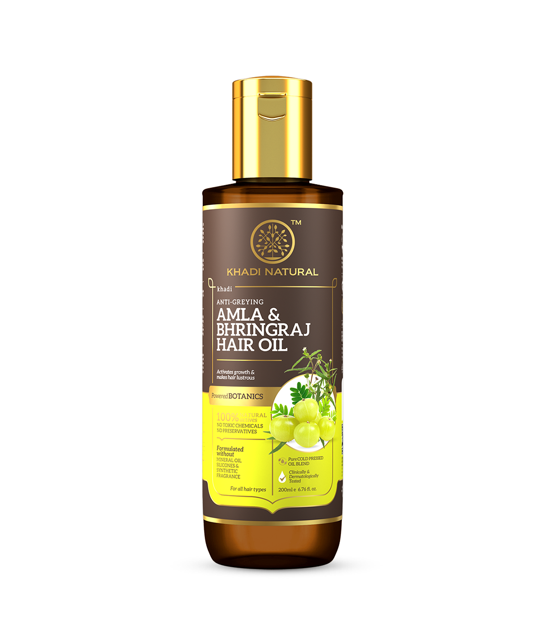 Khadi Natural Amla & Bhringraj Hair Oil Powered Botanics (200ml)