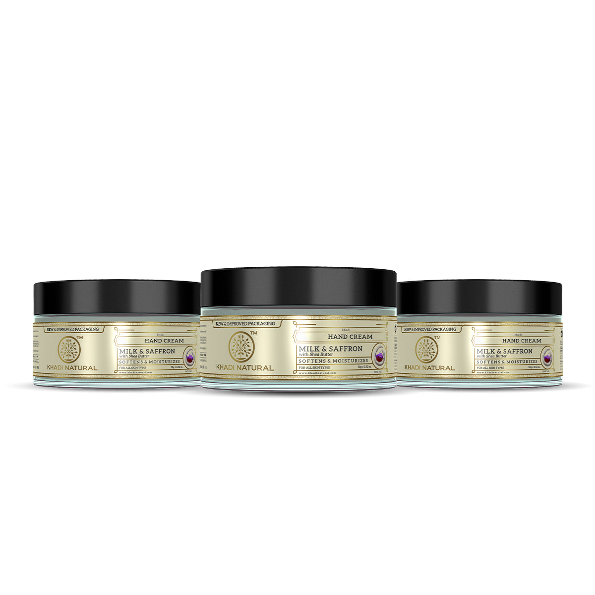 Khadi Natural Milk & Saffron Hand Cream with Shea Butter (300g)