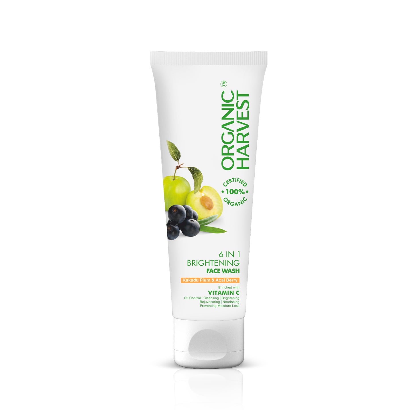 6-in-1 Brightening Face Wash: Kakadu Plum & Acai Berry | Daily Use Face Wash - 100gm