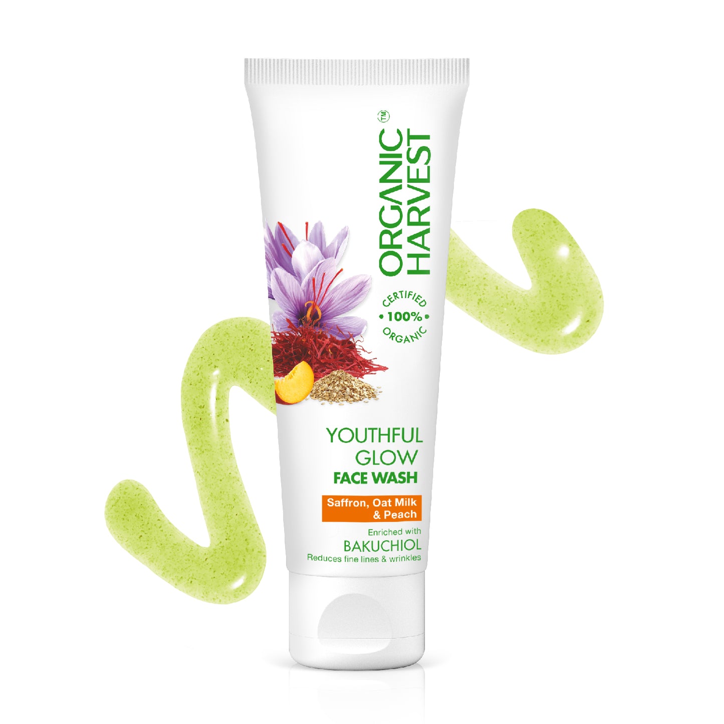 Youthful Glow Face Wash Infused with Saffron, Oat Milk & Peach Extracts - 100gm