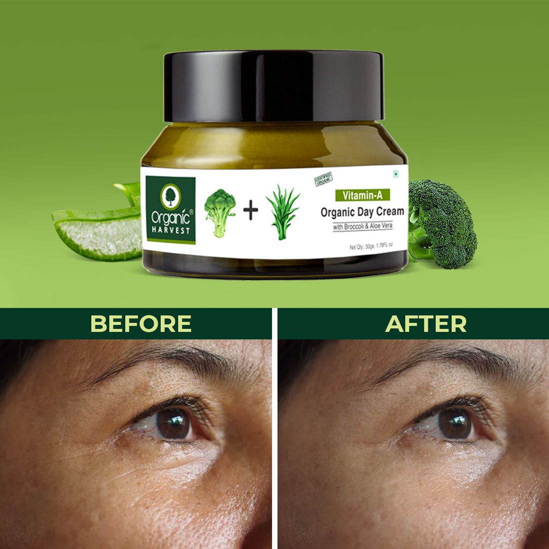 Kumkumadi Radiance Face Cream: Saffron, Oat Milk & Sandalwood Daily Use Anti Aging Cream - 50gm