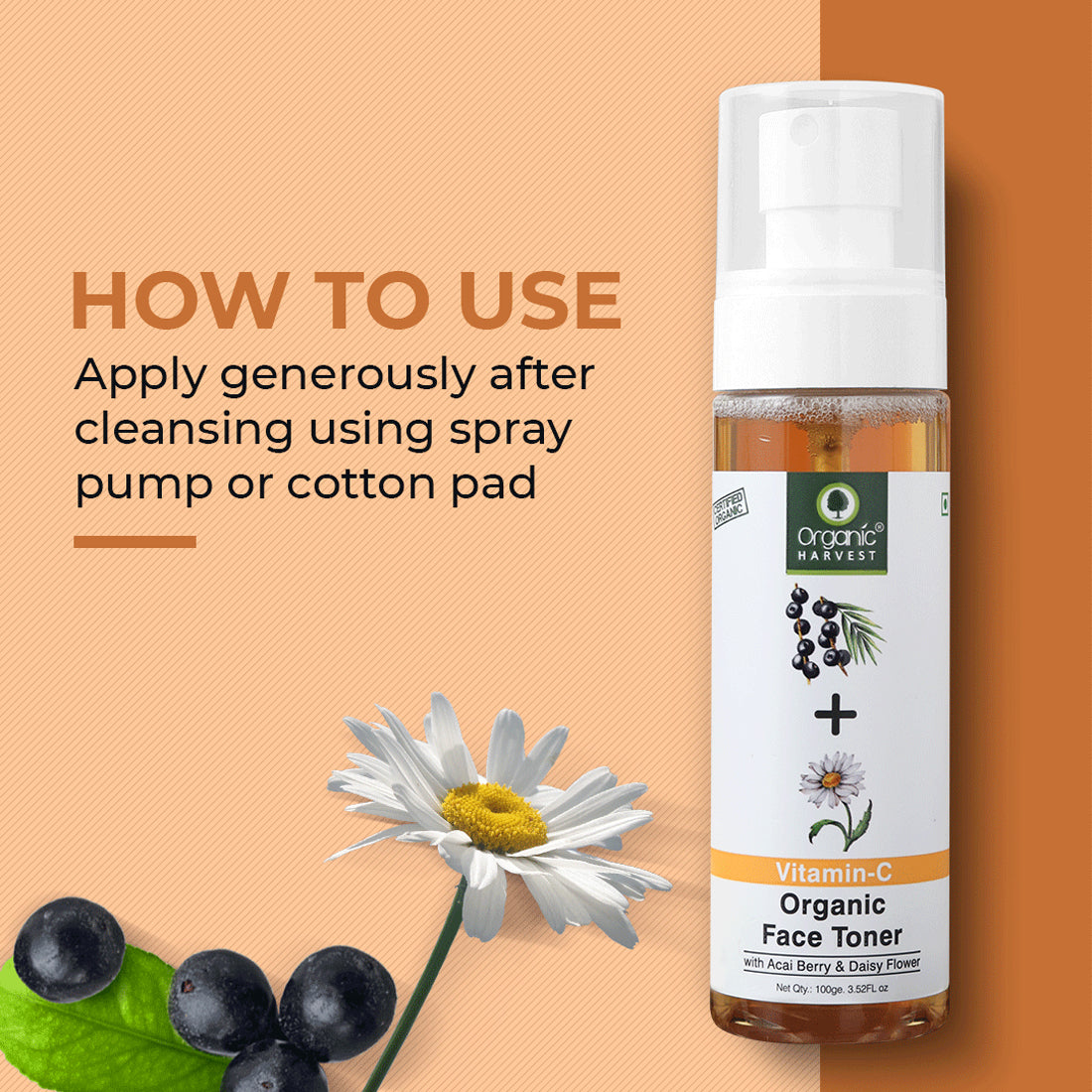 Brightening Face Toner Infused With Kakadu Plum, Acai Berry & Rice Water - 100ml